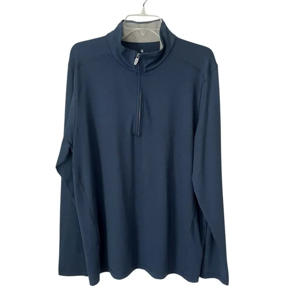 Brooks Brothers Performance Pullover Long Sleeve Preppy Navy Office Mens Large